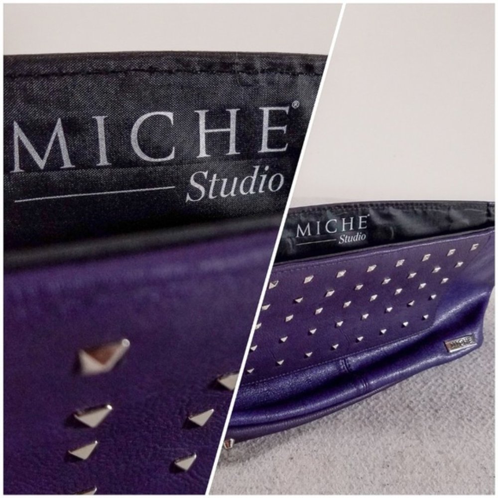 Miche Studio Purple & Studded Cosmetics Bag
